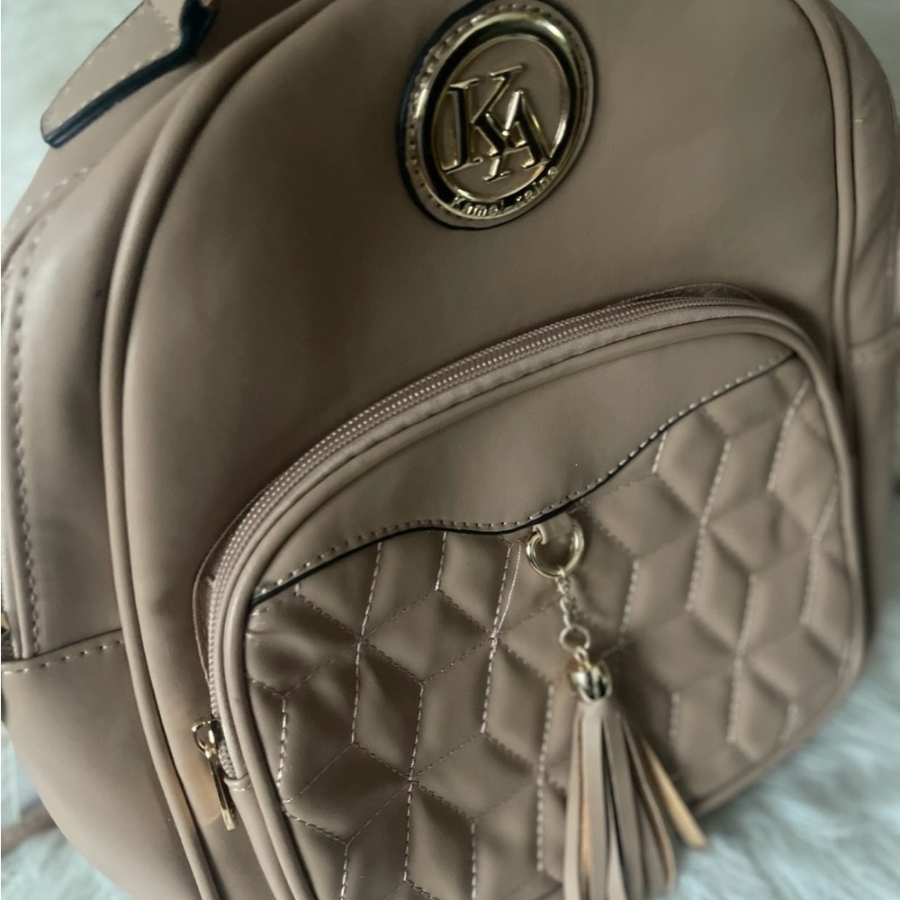 Women's Tan Backpack - Picture 2 of 5